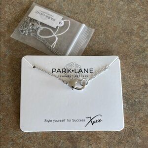 Park Lane Silver Necklace with Heart Pendant
